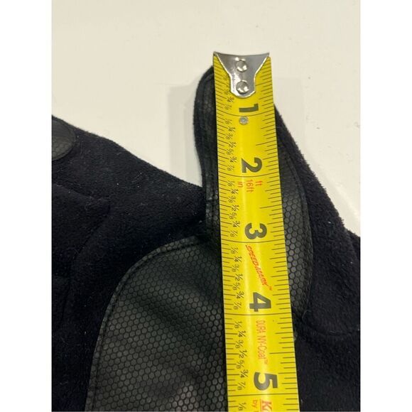 Quechua Men’s Fleece Faux Leather Trim Black Gloves Lined One Size See Notes - Picture 5 of 12